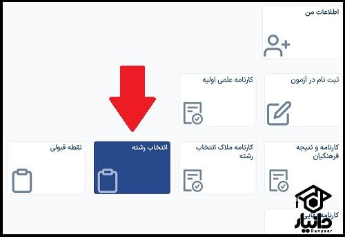 نحوه انتخاب رشته دانشگاه پیام نور با آزمون