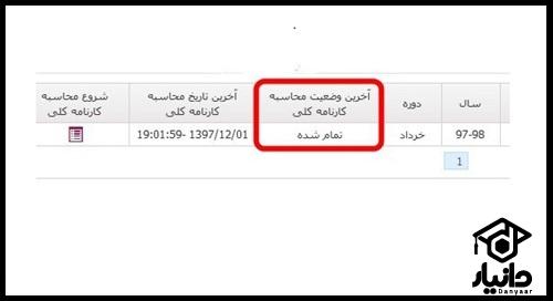 دریافت کارنامه از سامانه امین